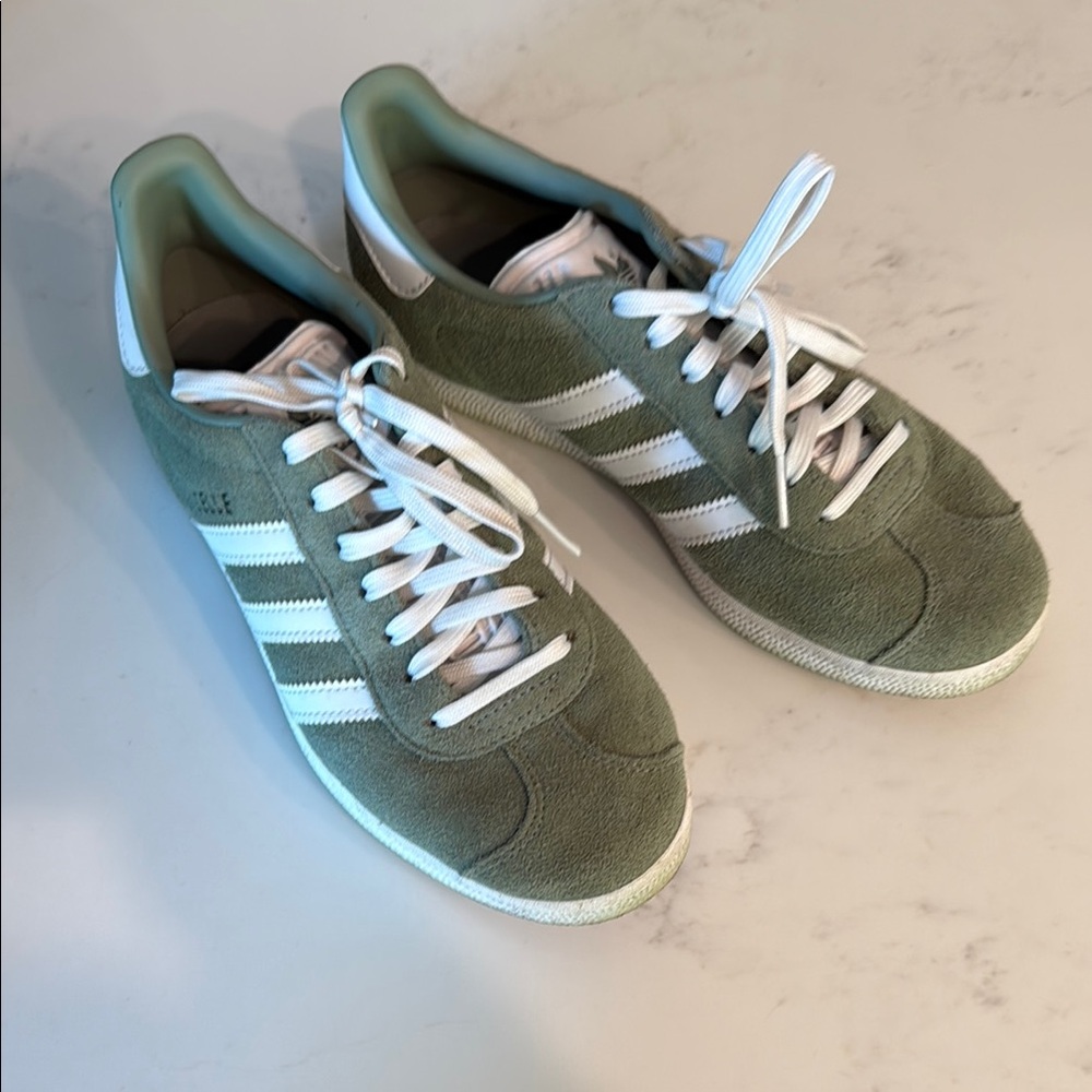 Adidas Women’s Green Suede Sneakers